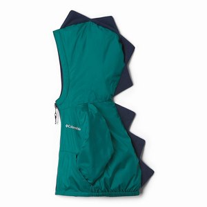 Columbia Kitterwibbit™ Hooded Skinna Lined Jacka Pojkar MörkGröna (FQNSP5471)